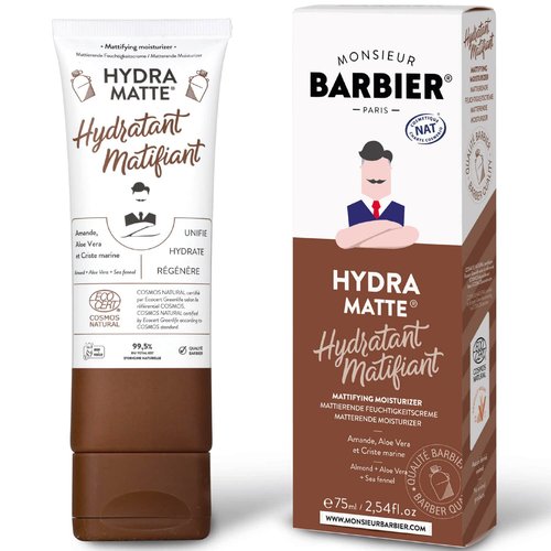Monsieur BARBIER Crème de Soin Visage Hydratante/Matifiante Pour Homme Hydra Matte 75 ML