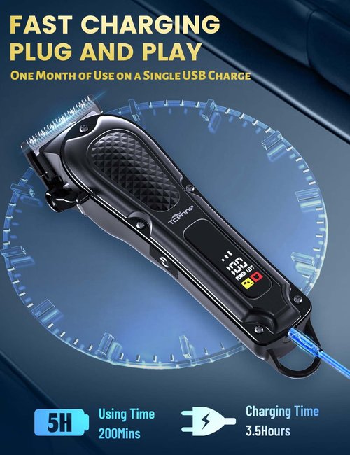 TCENNE Hair Clippers for Men,Professional Barber Clippers,Cordless&Corded Barber Clippers for Hair Cutting & Grooming Rechargeable Beard Trimmer