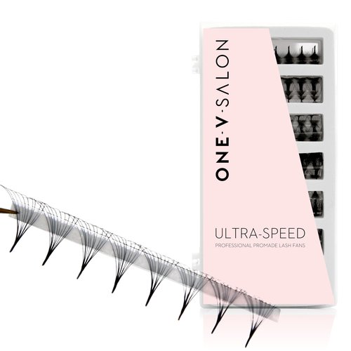 One V Salon Pro 10D Ultra-Speed Promade Fans, 1000 Premade Mega Volume Lash Fans | C Curl | 0.05 | 8–14 mm Mixed Lengths | Thin Base, Fast Application Eyelash Extensions(Ultra 10D-0.05-C Curl)