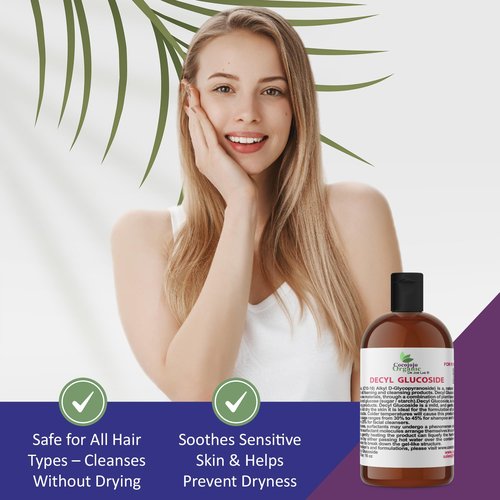 Dr Joe Lab Decyl Glucoside Natural Surfactant - Surfactants for Soap Making, Lauryl Glucoside, DIY Shower Gel, Skin Care, Body and Face Wash, Plant Derived, Natural - 16 Oz