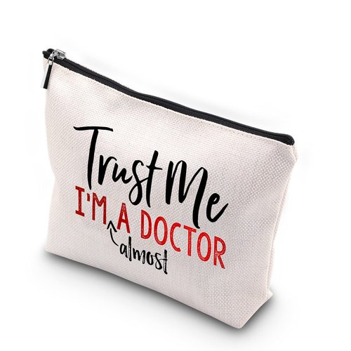 Generic WCGXKO Future Doctor Gift MD Gift Trust Me I’m Almost A Doctor Zipper Pouch Makeup Bag for Doctor Graduation (Almost A Doctor)