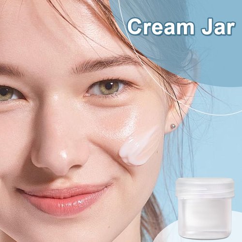 UMETASS TSA Approved Wide Mouth Travel Size Containers, PP Clear Leak Proof Travel Plastic Jars with Lids for Creams Lotion Cosmetic, Jewelry Beads, Sample, Small Items Storage (1 oz, 4 Pcs)