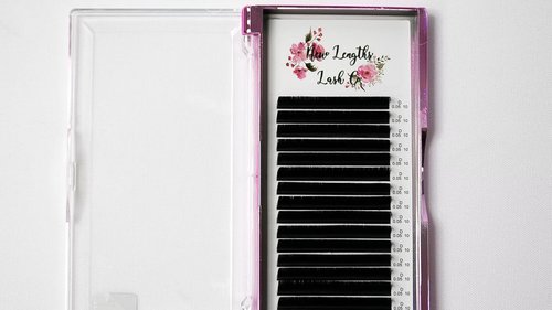 New Lengths Lash Co. Professional Mixed Length Eyelash Extensions, Ultra Black, 8-15mm, 16 Rows, Premium Synthetic Silk (C Curl - 0.20 mm)