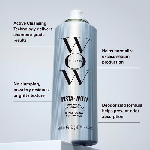 COLOR WOW Insta-WOW Advanced Dry Shampoo – Breaks down and removes oil for shampoo-grade results | No grit, no clumping, no powdery residue | Best dry shampoo for oily hair