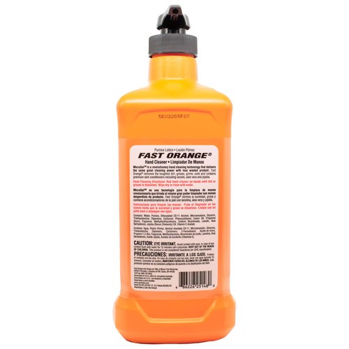 Fast Orange 25148 Pumice Lotion, Heavy Duty Hand Cleaner, Natural Citrus Scent, Waterless Cleaner For Mechanics, Strong Grease Fighter, 48 Oz.