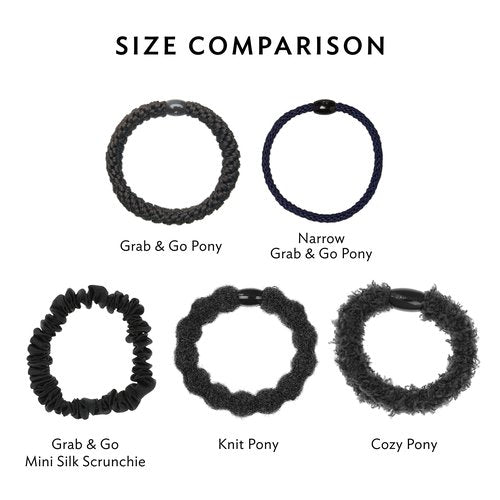 Brown and Beige Hair Ties for Thick Hair, Grab & Go Pony Tube, 15 Pack, Camelback, Thick No-Crease Bands with Strong Hold, Damage-Free Design, Warm Earthy Neutrals | L. Erickson