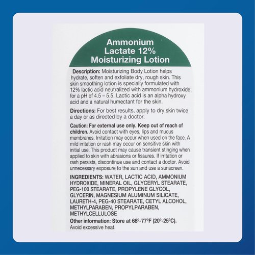 Major Ammonium Lactate 12% Moisturizing Lotion - Lactic Acid Lotion - Helps Moisturize and Soften Rough, Dry Skin - Daily Body Lotion - Fragrance-Free - 14 Oz (2 Pack)