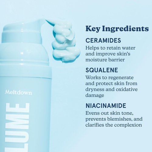 Blume Meltdown Gel Face Moisturizer for Acne Prone Skin - Oil Free Facial Moisturizer with Niacinamide & Centella to Even Skin Tone - 72-Hour Hydration Face Cream with Ceramides & Squalane (1.7 oz)