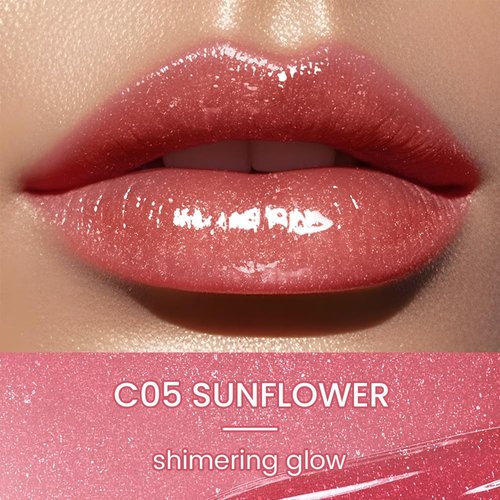 CATKIN Glossy Lip Balm Ultra Hydating Glow Lip Tinted Jelly Plump Melting Balm Shea Butter Repair Soothing For Dry Lips Dewy Finished 0.12 oz 2pcs Set 01