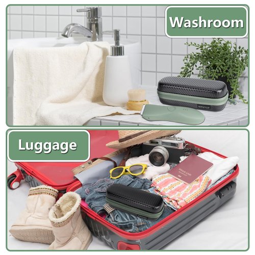 NIFUYOP Case for Meridian Shaver, Electric Razor Travel Box for Meridian Trimmer Accessories with Shockproof Foam, Waterproof Storage Bag for MANSPOT Groin Hair Trimmer without Dock, Black