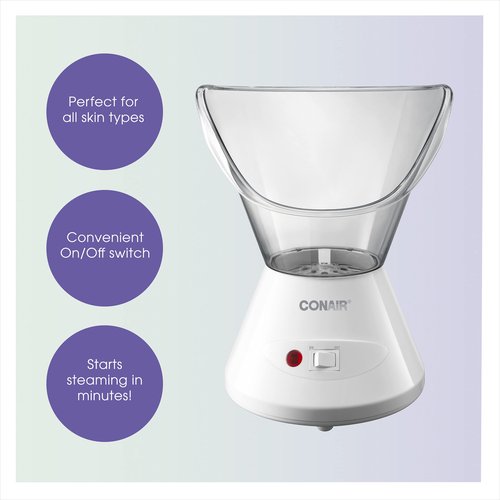 True Glow by Conair Facial Steamer - Face Steamer for Facial Deep Cleaning - Home Facial Spa