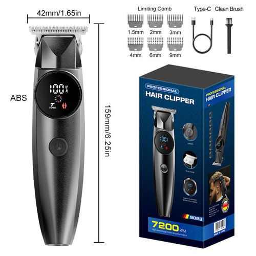 Body Hair Trimmer,Ball Trimmer Pubic Hair Groomer Cordless Rechargeable Shaver Clipper Razor with LED Lighting Razor Portable Body Grooming Travel for Him Dad（Black）