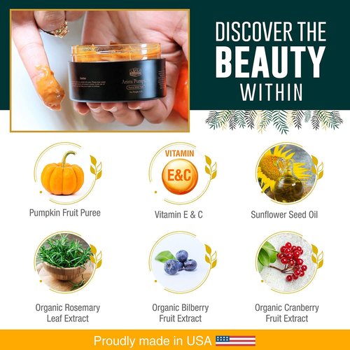 L&I Apothecary 4 fl. Oz. Arista Pumpkin Enzyme Mask - Exfoliating mask for Uneven tone, Fine lines and Dullness. Clarifying mask.