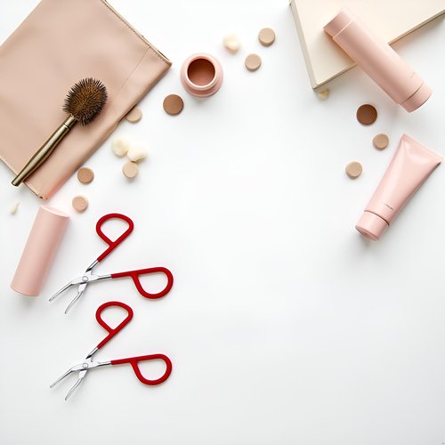 2Pcs Red yebrow Tweezer Stainless Steel Scissors Shaped Tweezers Slant Tip Tweezers Clip Hair Tweezer Beauty Tool for Women Girl Shave and Hair Removal