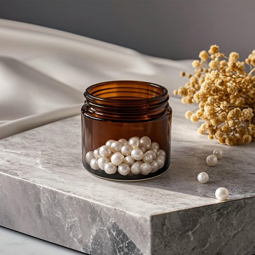 4 oz Amber Glass Jars with Lids,6 Pack 4oz Small Glass Jars with Inner Liners,4 Ounce Travel Jars for Cosmetics Container,Cream Lotion,Body Scrub