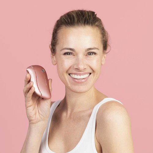 YOUTHLUX ProSculpt Heated Gua Sha Facial Massager – Electric Guasha Tool for Face Sculpting, Relaxation & Skincare | Soothing Vibration Facial Massage Tool with Contoured Design (Rose Gold)