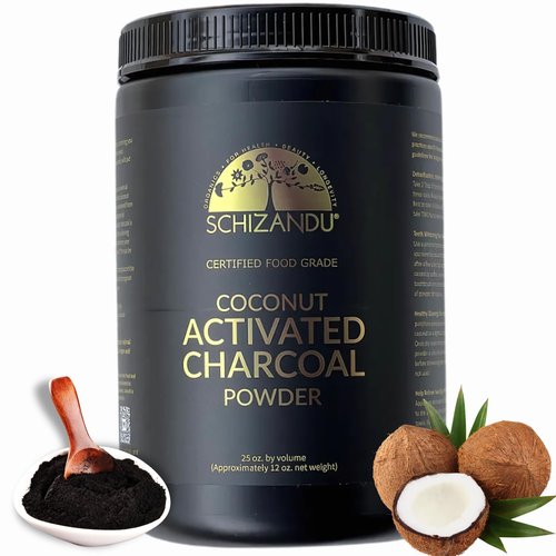 Organic Charcoal Powder by Schizandu - Activated Charcoal Natural, Vegan, Organic, GMO Free - Large Bottle 25 oz Powder