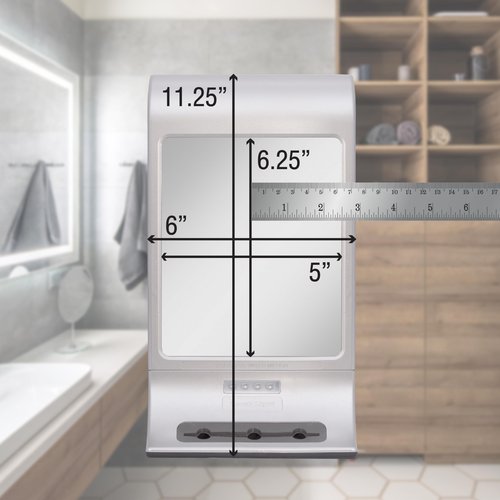 Zadro ZW20TS Z'fogless Water Mirror with Touch LED Light Panel Stainless Steel Like Finish