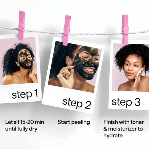 WONDER FAMILY Activated Charcoal Face Masks Skincare 2 pack (16 sachets) - Korean Skin Care Products - Face Mask Peel Off Skin Care - Gently Cleansing Charcoal Face Mask for Men & Women Face Care
