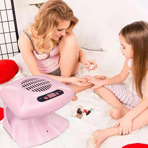 GGAIFbp Nail Dryer for Regular Polish 300W 2 in 1 Nail Drying Fan with Auto Sensor Hot and Cold Air Professional Nail Dryer for Manicure Salon and Daily Home Use(Pink)
