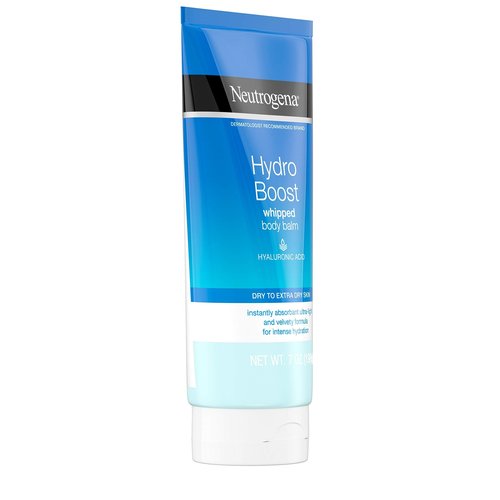 Neutrogena Hydro Boost Whipped Body Balm with Hyaluronic Acid, Hydrating for Dry to Extra Dry Skin, Lightweight, Daily Moisturizing, 7 Oz