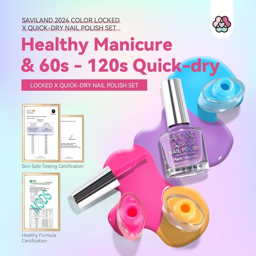 SAVILAND Nail Polish: 12 Neon Bright Nail Polish Kit and 2 in 1 Base Top Nail Polish Coat for Finger Toe Nail Art Home