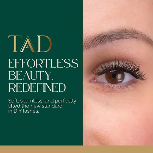 TAD Beauty Bliss Lash Clusters Kit - Wispy Lash Clusters Airy 8-14 mm C Curl DIY Lash Extension Kit Eyelash Clusters False Eyelashes Individual Lashes Natural Look Lash Kit- Bond, Seal, Tweezer (Mini)