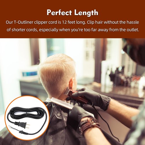 Hair Clippers Cord Replacement for Andis T-Outliner (2 WIRE) #04624 4624