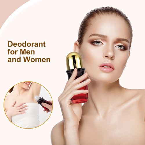 Newzoll 4 Pack 50mL Glass Roller Bottles for Deodorant, Essential Oil Roll On Bottles, Leak-Proof Refillable Rollerball Containers, Travel DIY Perfume Applicator, Black Red Gradient with Golden Caps