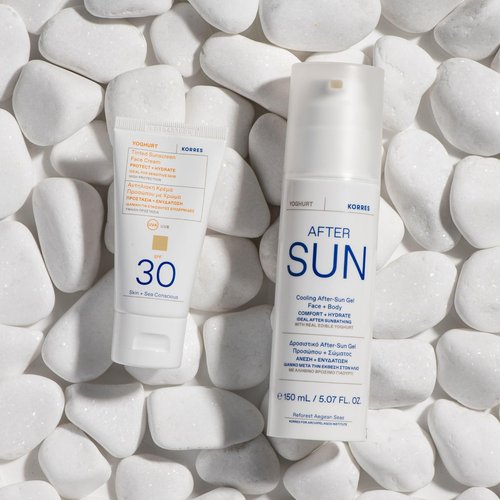 KORRES Greek Yoghurt Cooling After Sun Gel for Face & Body, Lightweight Hydrating Cream Gel with Natural Proteins & Vitamins, Sunburn Relief for Sun-Exposed or Dry Skin, 5.07 fl oz, Stocking Stuffer