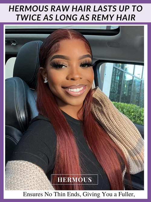 HERMOUS 13A Double Drawn Reddish Brown Bundles Copper Red Human Hair Single Straight Full and Thick Brazilian 100% Real Raw Human Hair Quick Weave Auburn Brown Colored #33B Bundles 12 Inch