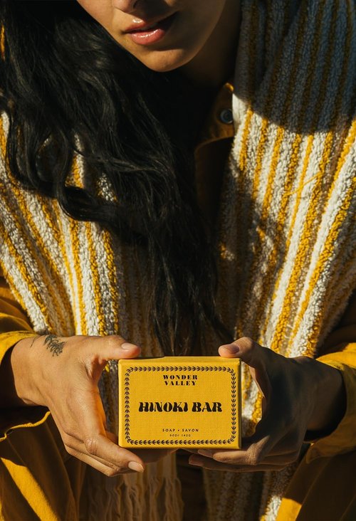 WONDER VALLEY - Hinoki Soap Bar | Vegan, Cruelty-Free, Plastic-Free | Unisex for All Skin Types | Japanese Hinoki, Cedarwood, Siberian Fir (5 oz | 142 grams) - 1 bar