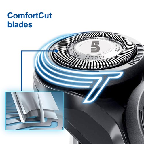 SH50 Replacement Heads Compatible with Philips Norelco 5000 Series Shaver, Blades for Philips Norelco Aquatec Shavers, HQ8 Replacement Blades, 6-pc Pack