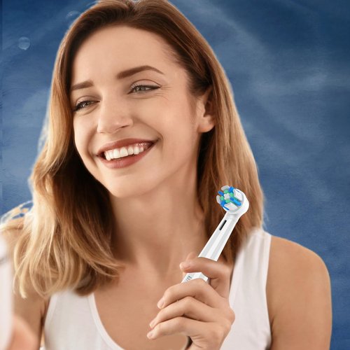 10Pcs Replacement Heads Intelligent Compatible with Oral B iO 2 3 4 5 6 7 8 9 10 Series Electric Toothbrush, IO Brush Heads with Medium Soft Bristles for Gum Care & Sensitive Teeth (White)