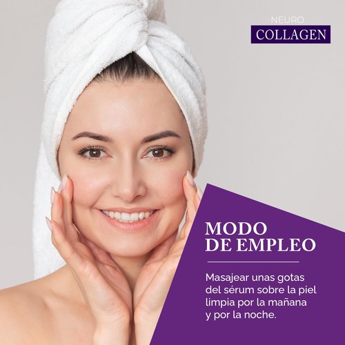 Bielenda Neuro Collagen 3 Peptide Ceramides. Advanced Beautifying Face Serum: Day/Night 1fl oz.