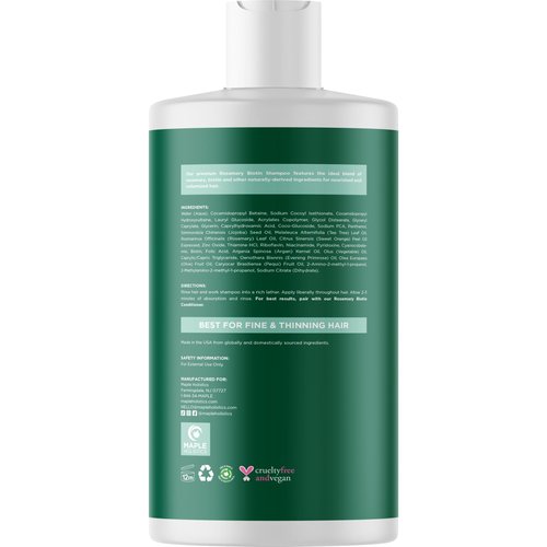 BOOST Biotin Hair Serum plus Rosemary Biotin Shampoo - Hair Thickening Serum with Peppermint and Rosemary and Volumizing Biotin Shampoo for Men and Women Bundle