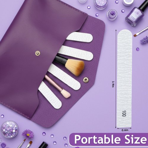 Lanties 200 Pcs Nail Files Replacement Professional Collection O-Files Replaceable Zebra 180 Grit and 100 Grit Emery Boards Manicure Toenails Finger Nail Filer Refills, 3.9'' L x 0.6'' W