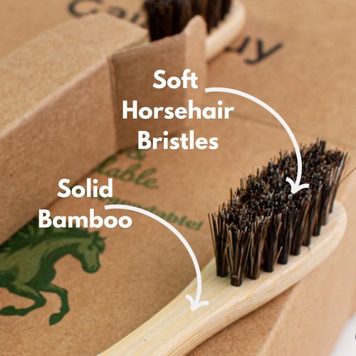 Gaia Guy Soft Natural Bristle Bamboo Toothbrush (NO Nylon - Horse Hair ONLY) - Totally Compostable & Biodegradable Soft Horsehair Bristle and Bamboo Toothbrushes - Zero Waste & Plastic-Free