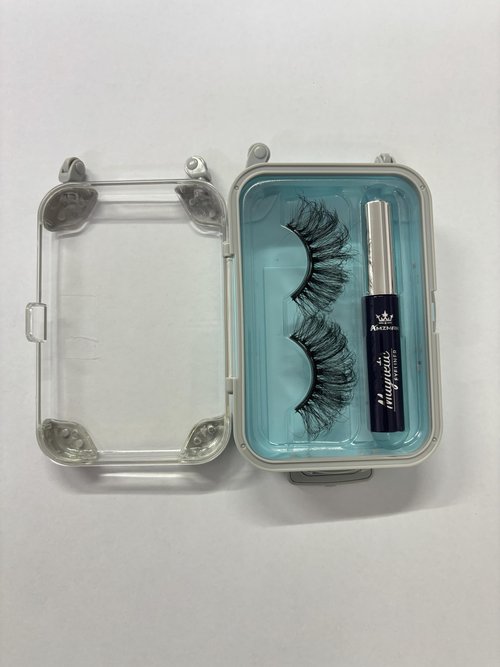 Amzmam Magnetic Eyelashes Natural Look, 3D Premium Faux Mink Magnetic Lashes，Reusable with Easy to Wear and Remove,Long Lasting (XK812)