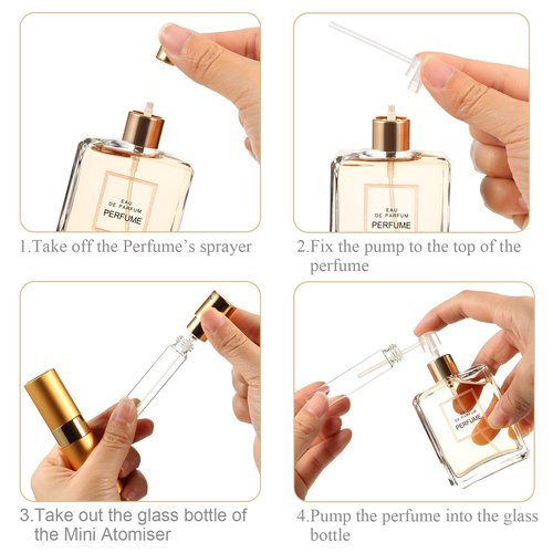Tessco for you 21 Pcs 8ml Travel Refillable Perfume Bottles Mini Cologne Perfume Spray Bottle Empty Pocket for Travel and Outgoing Pocket Cologne Sprayer
