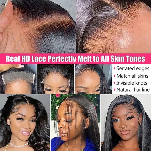 Mstoxic 4X4 Straight HD Lace Closure Human Hair Extensions 12A Brazilian Virgin Remy 100% Unprocessed Human Hair Frontal Free Part Closure Only Pre Plucked With Baby Hair Natural Black 18 Inch