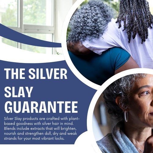 Ecoslay Silver Slay Revitalizing Cleanser, Lemongrass and Rosemary, 8 Fl Oz, Sulfate-Free Hair Shampoo