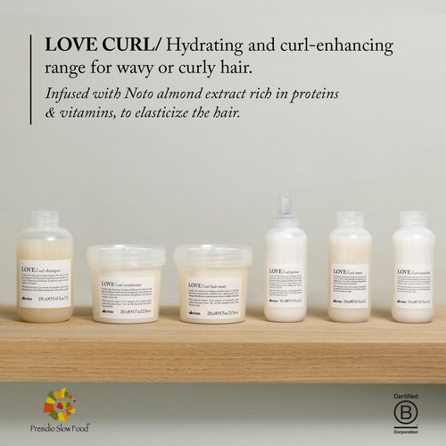 Davines LOVE Curl Primer, Anti-Humidity Blow-dry Prep Solution for Wavy And Curly Hair, Moisturizing Heat Protection, 5.07 Fl Oz