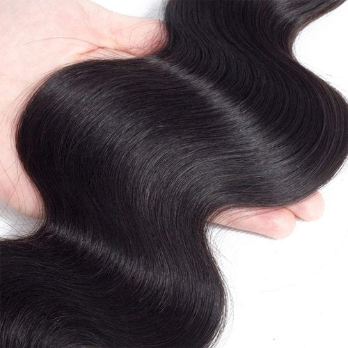 Body Wave Bundles Human Hair 16 Inch 12A 100% Unprocessed Brazilian Virgin Hair Body Wave Bundles Human Hair Extensions Natural Color