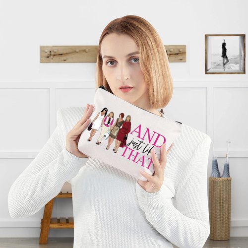 WZMPA TV Show Fan Cosmetic Makeup Bag TV Show Inspired Gift And Just Like That Makeup Zipper Pouch Bag For Women Girls (And Just Like)