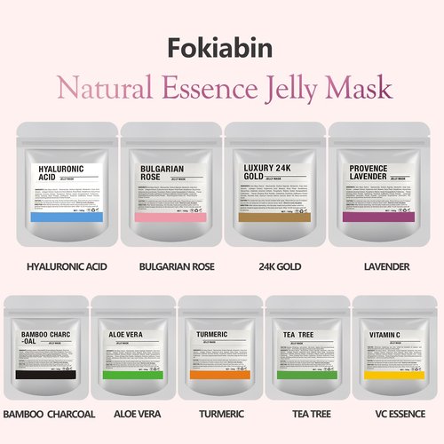 Fokiabin Jelly Mask For Facials Professional Esthemax Face Mask Kit Moisturizing Hydrating Wrinkles - 9 Flavors Hydrating & Brightening For Wrinkles 35 Fl Oz Gift Box