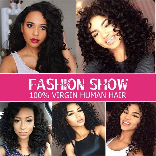 Odir Brazilian Deep Wave Human Hair 1 Bundle Unprocessed 9A Brazilian Deep Wave Virgin Human Hair Weave Bundles Deep Curly Hair Bundles 22 Inch Natural Color