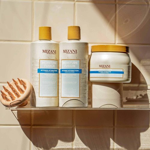 Mizani Moisture Fusion Moisture Rich Shampoo - Gently Cleanses & Conditions Hair, With Argan Oil, For Dry Hair, 16.9 Fl Oz