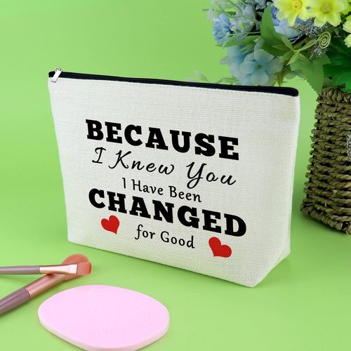 Gevody Musical Lover Gifts Music Makeup Bag Musical Theater Gift Music Lover Gift for Best Friend Women Friendship Inspirational Gifts Birthday Gift for Sister Friend Cosmetic Bag Thanksgiving Gift
