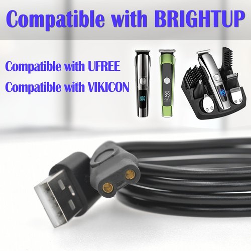 Cordro Charger Cable Compatible with Ufree/Brightup/VIKICON Beard Trimmer All-in-one Multifunctional Grooming kit Hair Clippers USB Cable